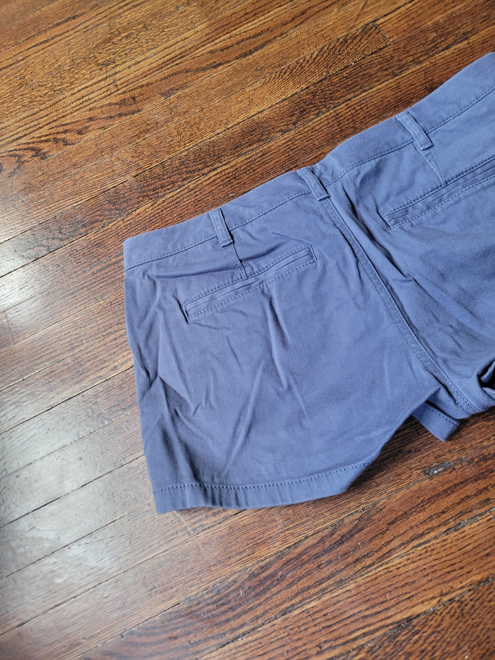 Express Womens Shorts 6 Blue Chino Shortie Capsule Minimalist Preppy Timeless - Picture 11 of 17
